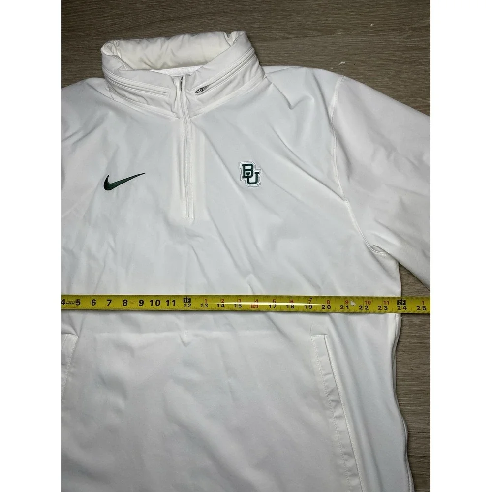 Men's XL Nike Baylor Bears Coaches Repel Lightweight 1/4 Zip Hooded Jacket NCAA